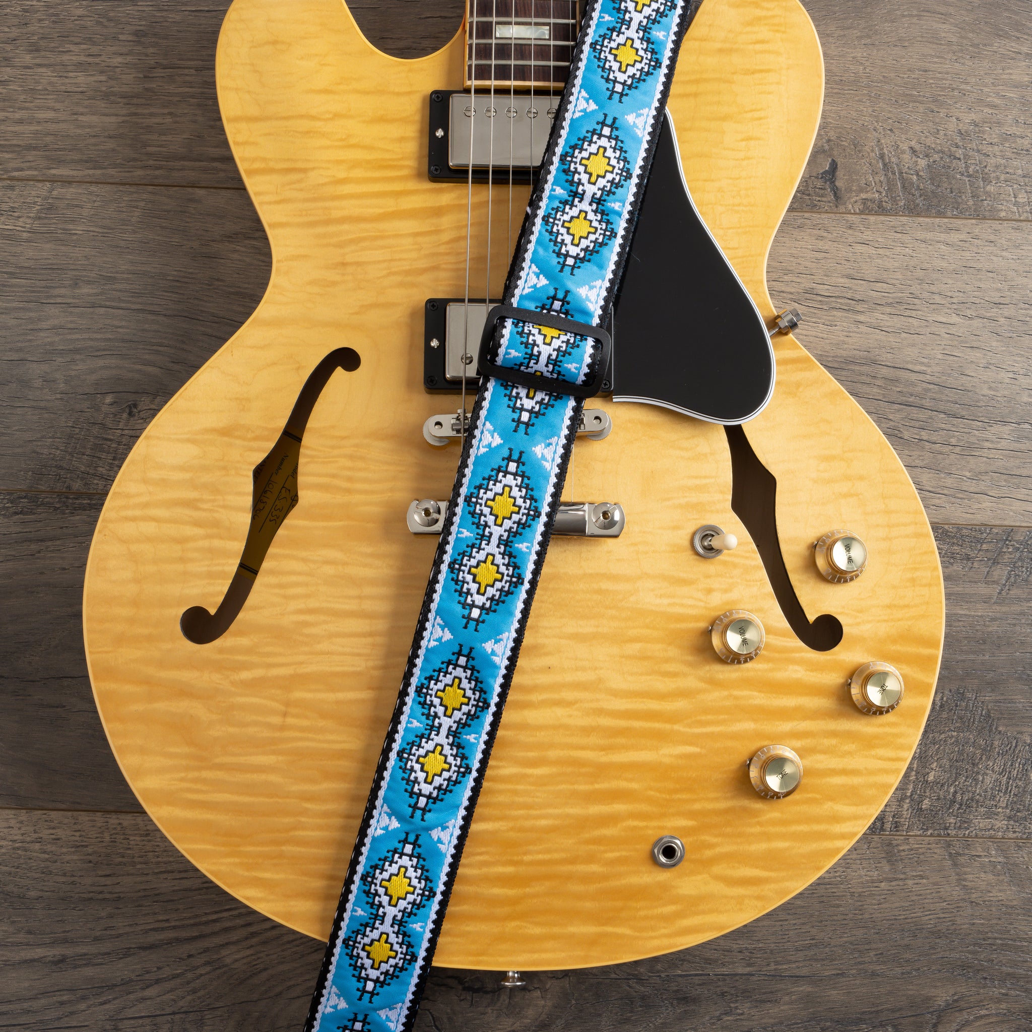 KLIQ Vintage Woven Guitar Strap for Acoustic and Electric Guitars