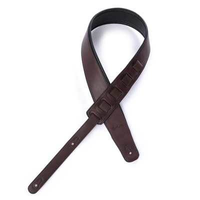 Premium Genuine Leather Bass and Guitar Strap (Padded) - 2.75