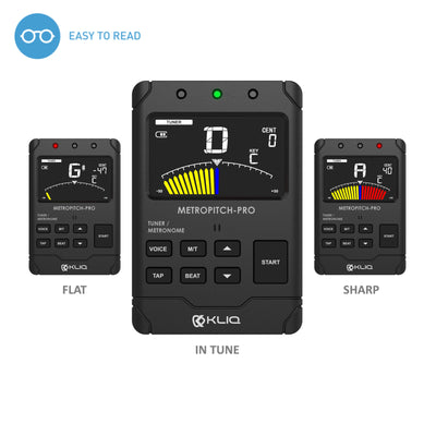 MetroPitch - Digital Metronome Tuner For All Instruments, BLACK - KLIQ  Music Gear